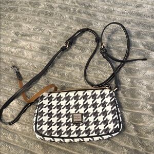 Dooney & Bourke Black and White Houndstooth Crossbody Bag